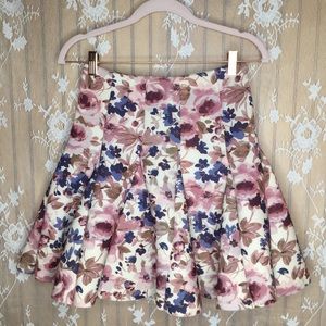 Lauren Conrad Floral Pleated Skirt
